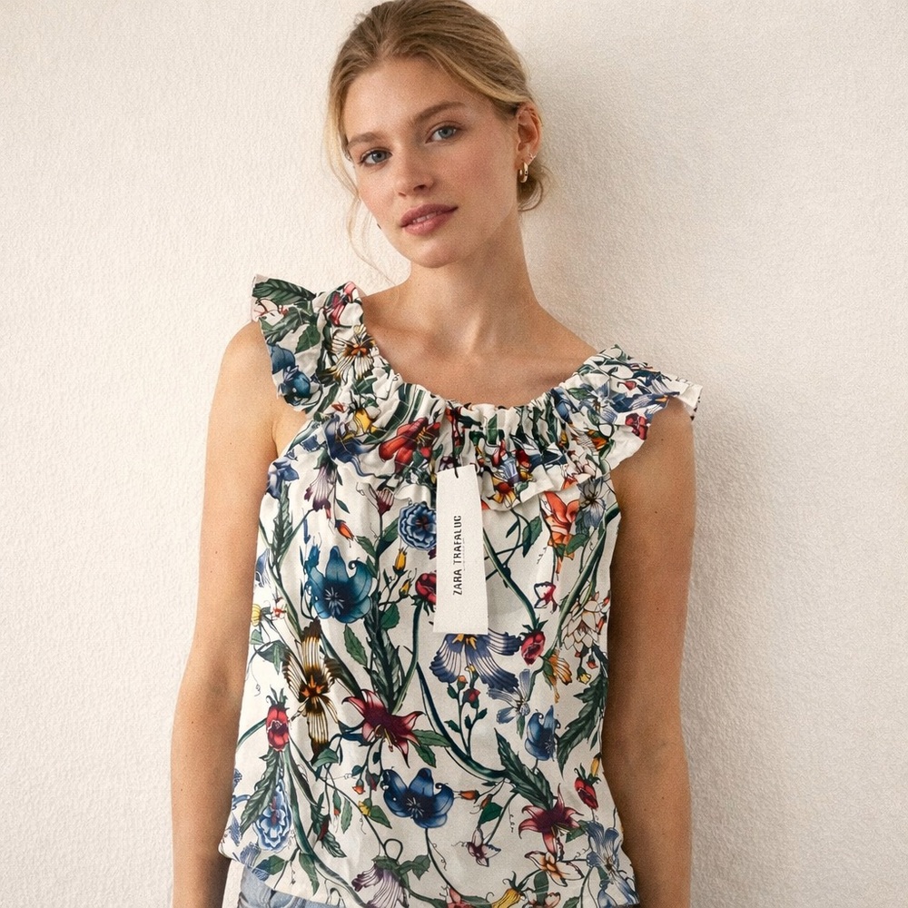 Zara Floral Women's Blouse - Multicolor